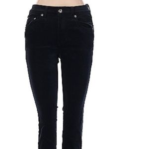 Rag and Bone Velour Velvet Skinny Navy Pants 27